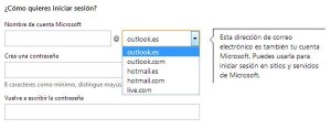 Crear correo Outlook - Escoge el tipo de correo