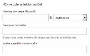 Crear correo Outlook - ¿Cómo quieres iniciar sesión?