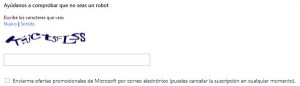 Crear correo Outlook - Captcha