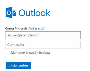 Outlook iniciar sesion